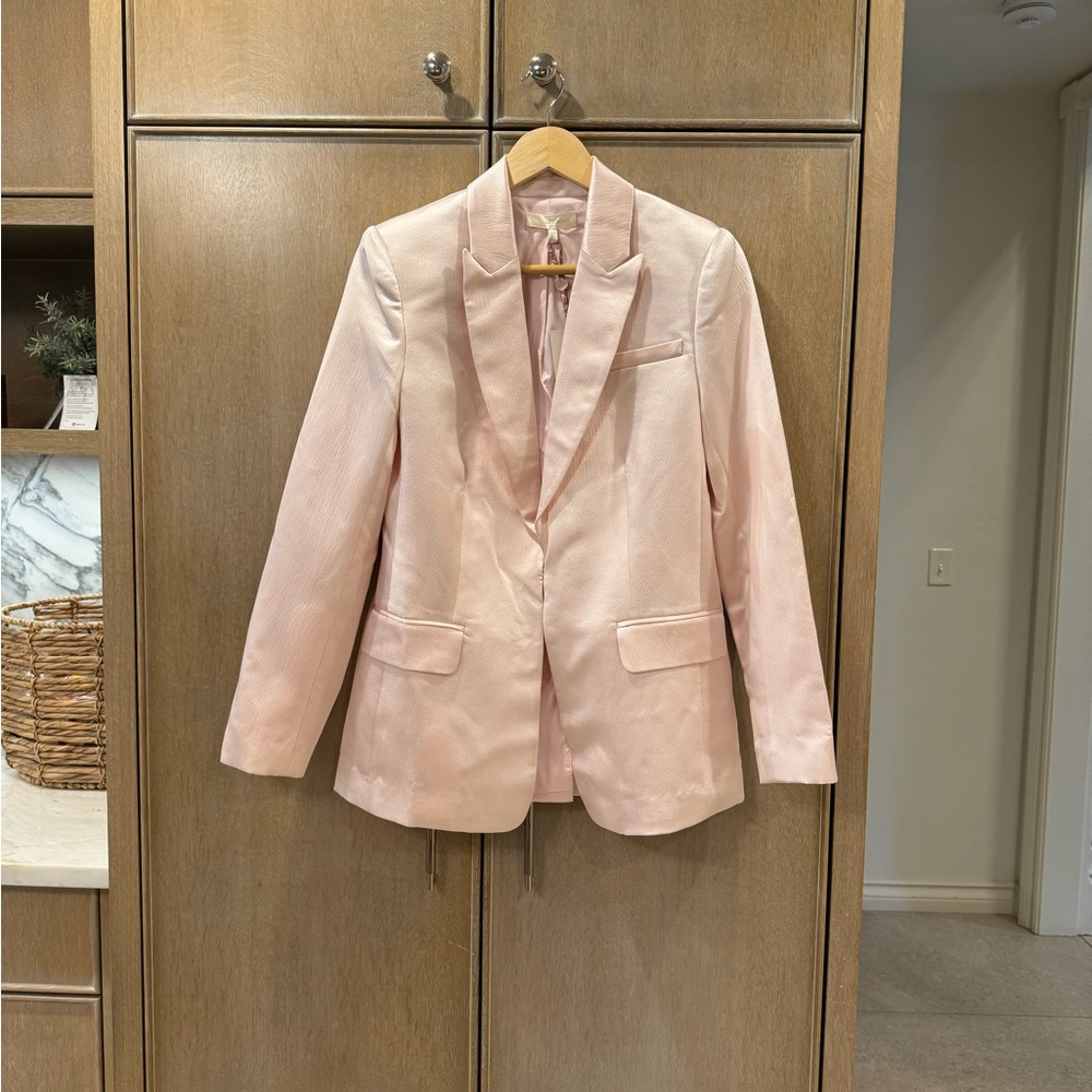 LoveShackFancy Silk Pink Blazer